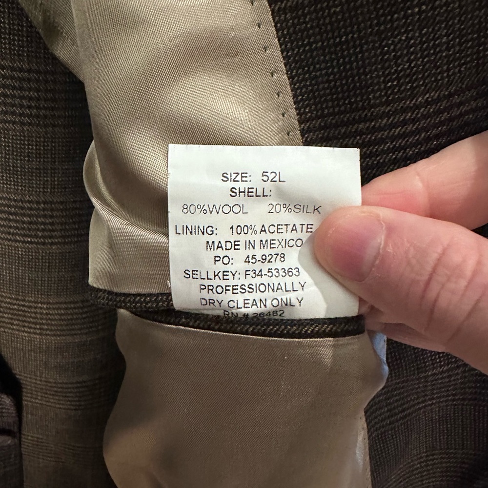 Brown plaid sport coat